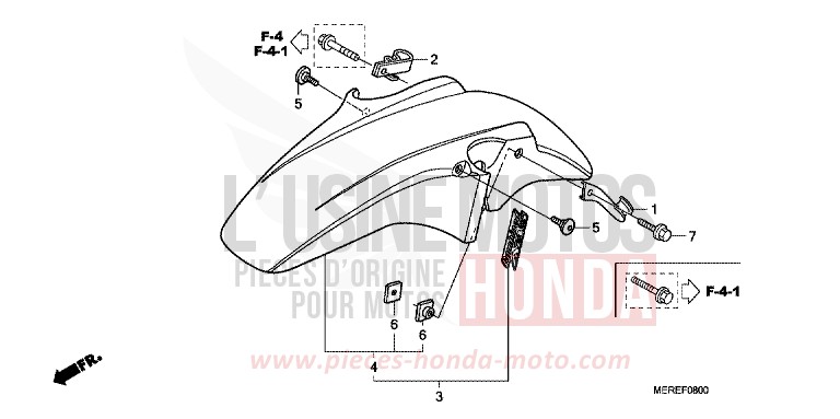 FRONT FENDER for CBF600N ABS PEARL NIGHTSTAR BLACK (NHA84) from 2009